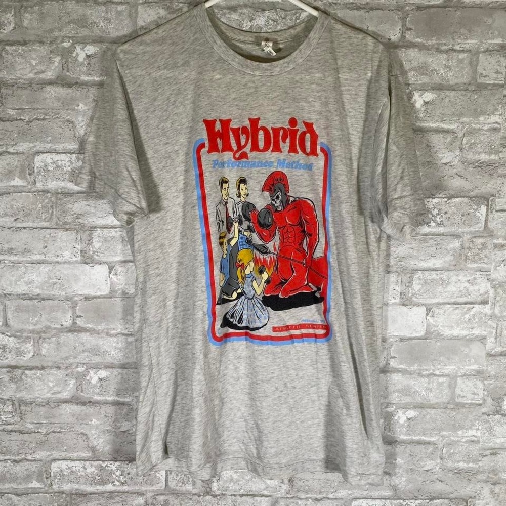 retro 50s skull devil working out joke t shirt size large